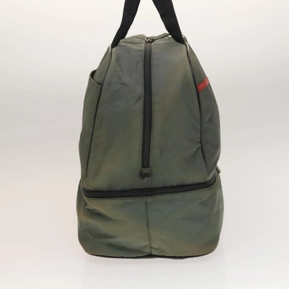 PRADA Sports Boston Bag Nylon Gray Silver Auth bs27925 - Picture 4 of 16